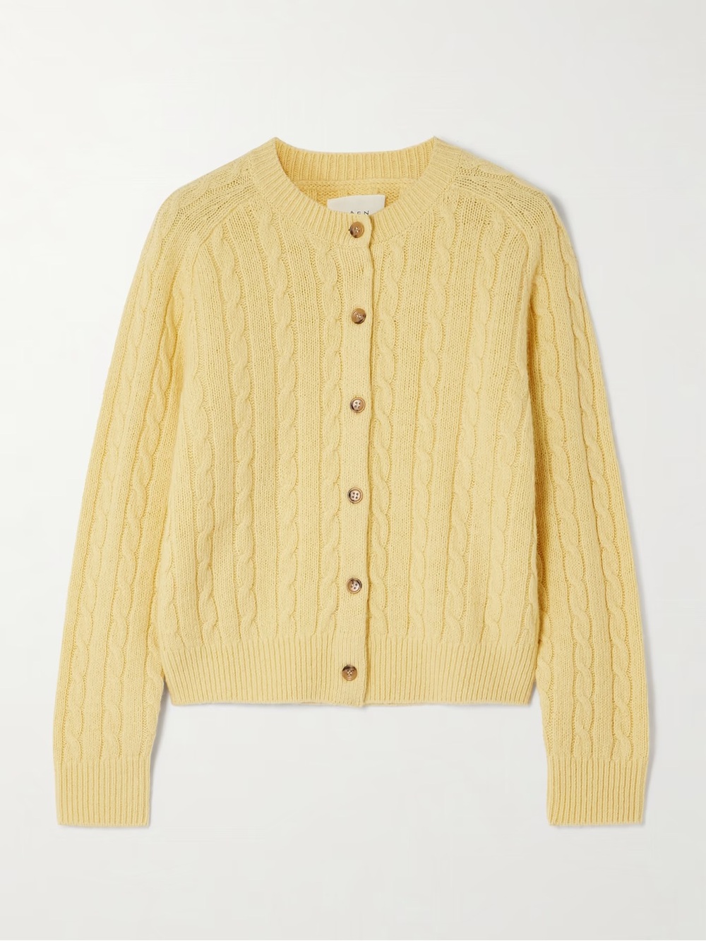 Dôen Penrose cardigan in Lemon Chiffon